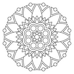 Coloring pages: Flowers Mandalas - Free Printable Coloring Pages