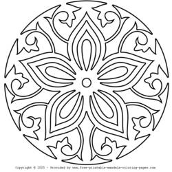 Coloring page: Flowers Mandalas (Mandalas) #117067 - Free Printable Coloring Pages
