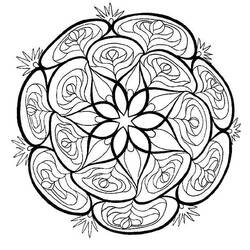 Coloring page: Flowers Mandalas (Mandalas) #117138 - Free Printable Coloring Pages