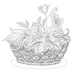 Coloring page: Flowers Mandalas (Mandalas) #117149 - Free Printable Coloring Pages