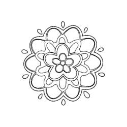 Coloring page: Flowers Mandalas (Mandalas) #117167 - Free Printable Coloring Pages