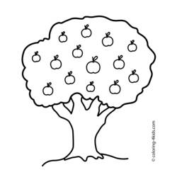 Coloring pages: Apple tree - Free Printable Coloring Pages