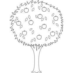 Coloring page: Apple tree (Nature) #163789 - Free Printable Coloring Pages