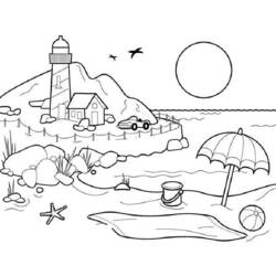 Coloring page: Beach (Nature) #158970 - Free Printable Coloring Pages
