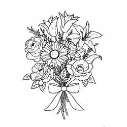 Coloring pages: Bouquet of flowers - Free Printable Coloring Pages