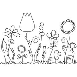 Coloring page: Bouquet of flowers (Nature) #160853 - Free Printable Coloring Pages