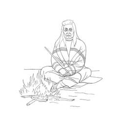 Coloring page: Campfire (Nature) #156775 - Free Printable Coloring Pages