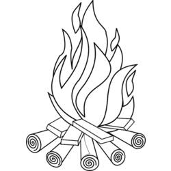 Coloring pages: Campfire - Free Printable Coloring Pages