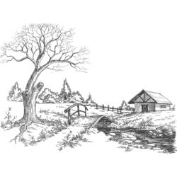 Coloring page: Countryside (Nature) #165468 - Free Printable Coloring Pages