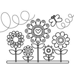 Coloring page: Flowers (Nature) #155027 - Free Printable Coloring Pages