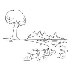 Coloring page: Lake (Nature) #166065 - Free Printable Coloring Pages