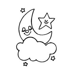 Coloring page: Moon (Nature) #155569 - Free Printable Coloring Pages