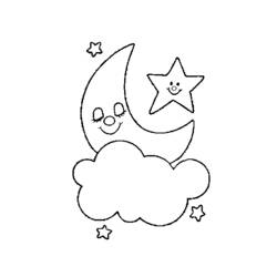 Coloring page: Moon (Nature) #155614 - Free Printable Coloring Pages