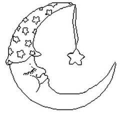 Coloring page: Moon (Nature) #155624 - Free Printable Coloring Pages