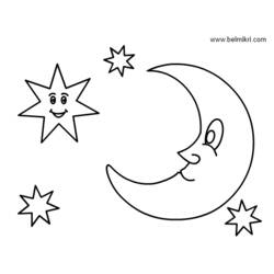 Coloring page: Moon (Nature) #155645 - Free Printable Coloring Pages