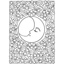 Coloring page: Moon (Nature) #155660 - Free Printable Coloring Pages