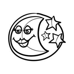 Coloring page: Moon Crescent (Nature) #162647 - Free Printable Coloring Pages