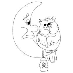 Coloring page: Moon Crescent (Nature) #162648 - Free Printable Coloring Pages