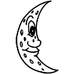 Coloring page: Moon Crescent (Nature) #162652 - Free Printable Coloring Pages