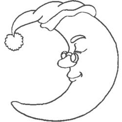 Coloring page: Moon Crescent (Nature) #162653 - Free Printable Coloring Pages