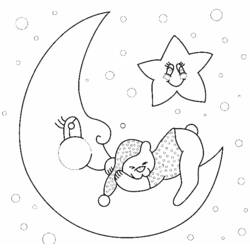 Coloring page: Moon Crescent (Nature) #162667 - Free Printable Coloring Pages