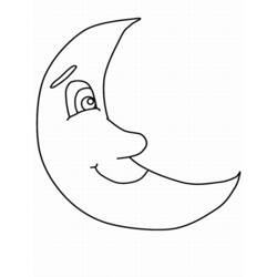 Coloring page: Moon Crescent (Nature) #162679 - Free Printable Coloring Pages