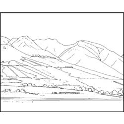 Coloring page: Mountain (Nature) #156469 - Free Printable Coloring Pages