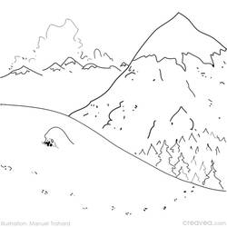 Coloring page: Mountain (Nature) #156479 - Free Printable Coloring Pages