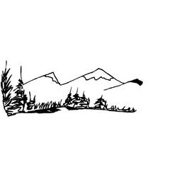 Coloring page: Mountain (Nature) #156494 - Free Printable Coloring Pages