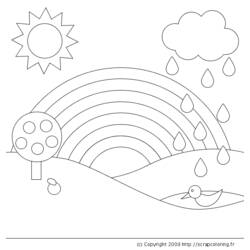 Coloring page: Rainbow (Nature) #155268 - Free Printable Coloring Pages