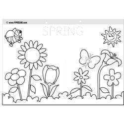 Coloring pages: Spring season - Free Printable Coloring Pages
