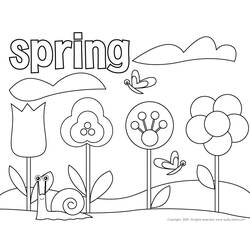 Coloring page: Spring season (Nature) #164790 - Free Printable Coloring Pages