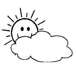 Coloring page: Sun and Cloud (Nature) #156167 - Free Printable Coloring Pages