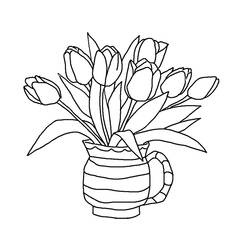 Coloring page: Tulip (Nature) #161619 - Free Printable Coloring Pages