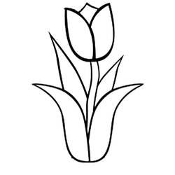 Coloring pages: Tulip - Free Printable Coloring Pages