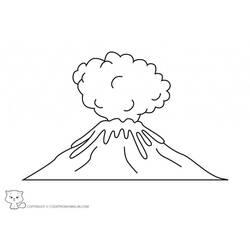 Coloring pages: Volcano - Free Printable Coloring Pages