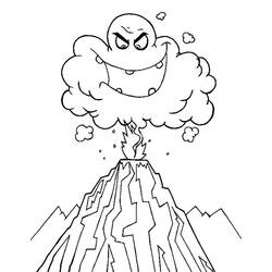 Coloring page: Volcano (Nature) #166578 - Free Printable Coloring Pages