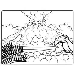 Coloring page: Volcano (Nature) #166609 - Free Printable Coloring Pages