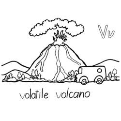 Coloring page: Volcano (Nature) #166617 - Free Printable Coloring Pages