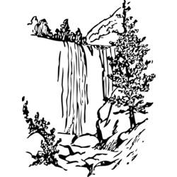 Coloring page: Waterfall (Nature) #159910 - Free Printable Coloring Pages
