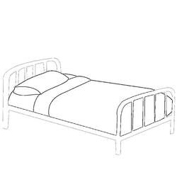 Coloring page: Bed (Objects) #167823 - Free Printable Coloring Pages