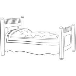 Coloring page: Bed (Objects) #167824 - Free Printable Coloring Pages