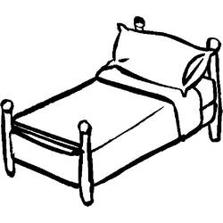 Coloring page: Bed (Objects) #168109 - Free Printable Coloring Pages
