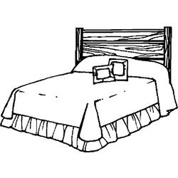 Coloring page: Bed (Objects) #168113 - Free Printable Coloring Pages