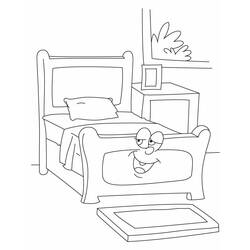 Coloring page: Bed (Objects) #168128 - Free Printable Coloring Pages