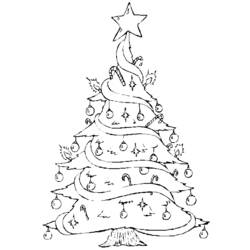 Coloring page: Christmas Tree (Objects) #167497 - Free Printable Coloring Pages