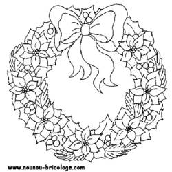 Coloring page: Christmas Wreath (Objects) #169335 - Free Printable Coloring Pages