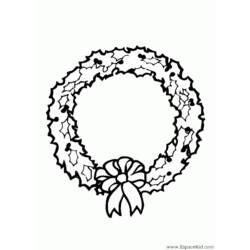 Coloring page: Christmas Wreath (Objects) #169336 - Free Printable Coloring Pages