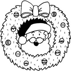 Coloring page: Christmas Wreath (Objects) #169362 - Free Printable Coloring Pages