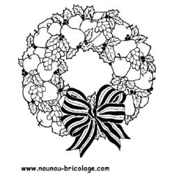 Coloring page: Christmas Wreath (Objects) #169373 - Free Printable Coloring Pages